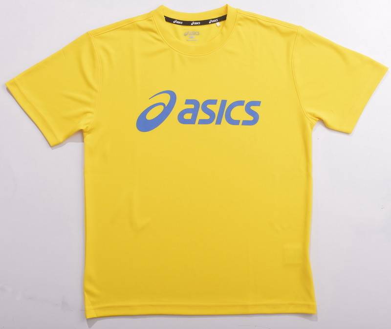 跑步必着的ASICS黃x藍色logo運動排汗tee，價值$280，顏色夠sharp醒！