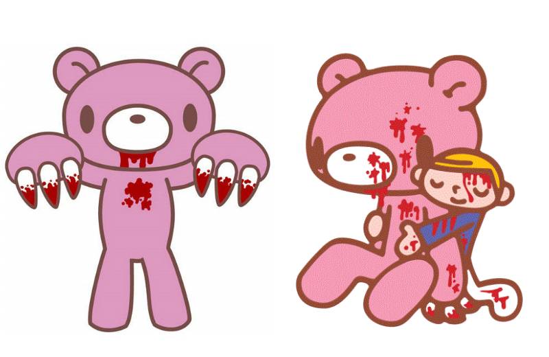 卡通人物 暴力熊，英文名字Gloomy（陰鬱），原本是2002年的當紅卡通，出自於大阪插畫家Mori Chack之手。暴力熊又叫血粉熊，因為它是粉紅色的，又嗜血（暴力）。故事設計為小男孩Pity，於路上拾獲可愛小熊Gloomy，並抱回家飼養，當小熊逐漸長大後，才發現Gloomy凶殘的個性……