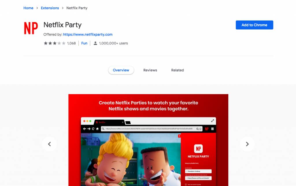 Netflix 到Google Chrome網頁安裝Netflix Chrome。