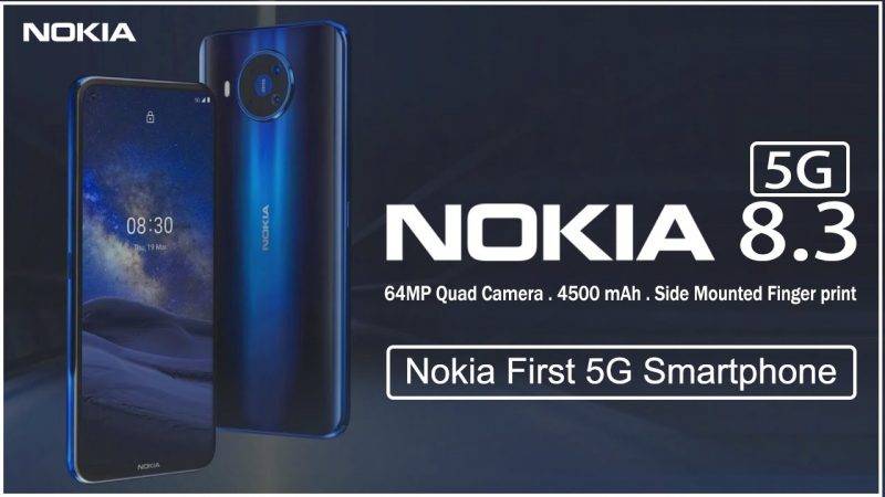 5G手機 Nokia近年積極推出手機，今次亦推出5G手機「Nokia 8.3」。