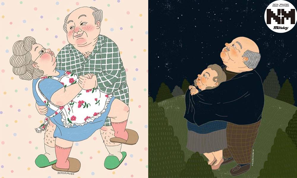 韓國IG插畫家「老夫老妻愛情插畫」傳授幸福經營之道   網友：白頭到老是最幸福的事！