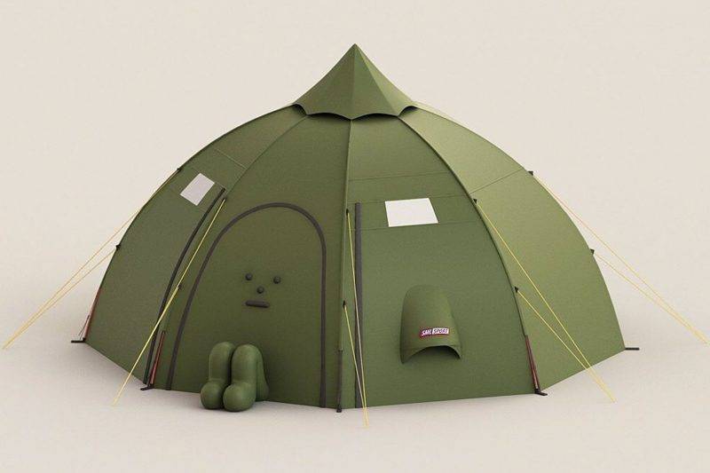 Sticky Monster Lab, Camping Tent Character, The North Face, 致敬, 露營, 帳篷, 露營帳篷