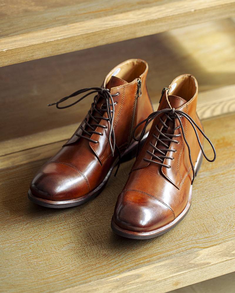 皮鞋 RAD by RAUDi Side Zip Captoe Boots <img class=