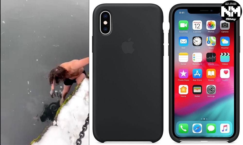 iPhone XS跌落海都無事？加拿大男子落雪冒寒跳海執手機