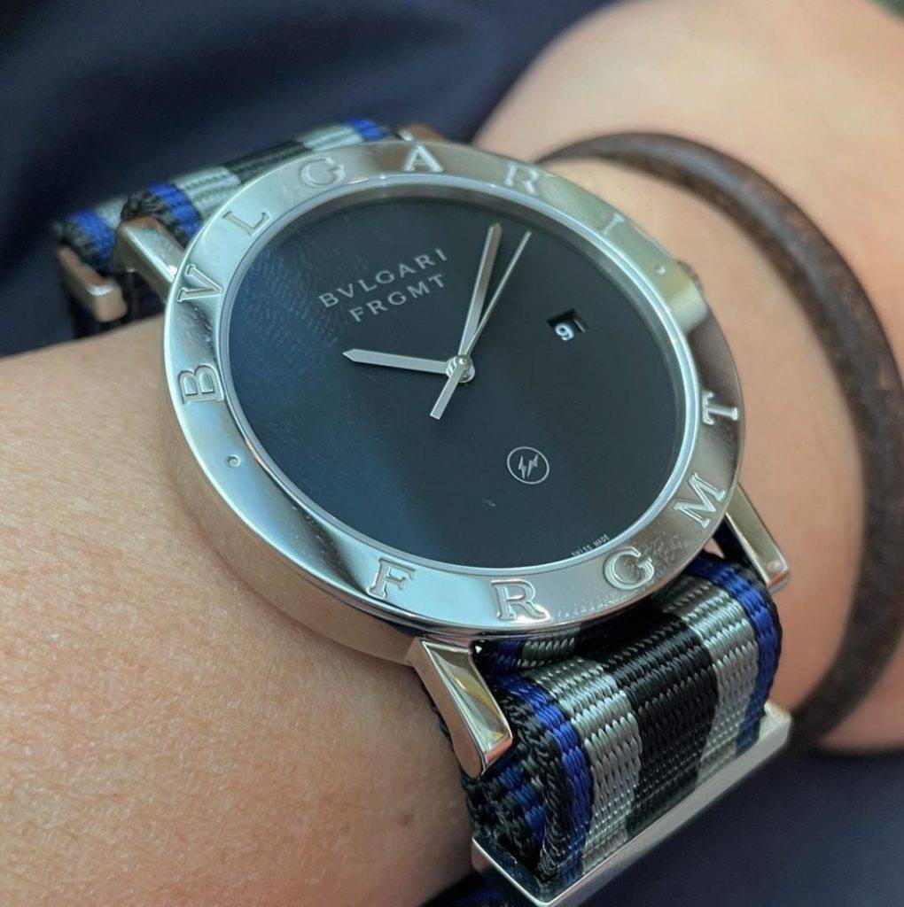 藤原浩旗下品牌 Fragment Design 早前與 Bulgari 聯乘推出的腕錶。