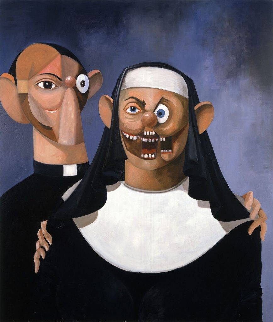 余文樂 喬治·康多2007 年作）《修女與神父》油彩畫布 估價：港元 10,000,000 – 18,000,000