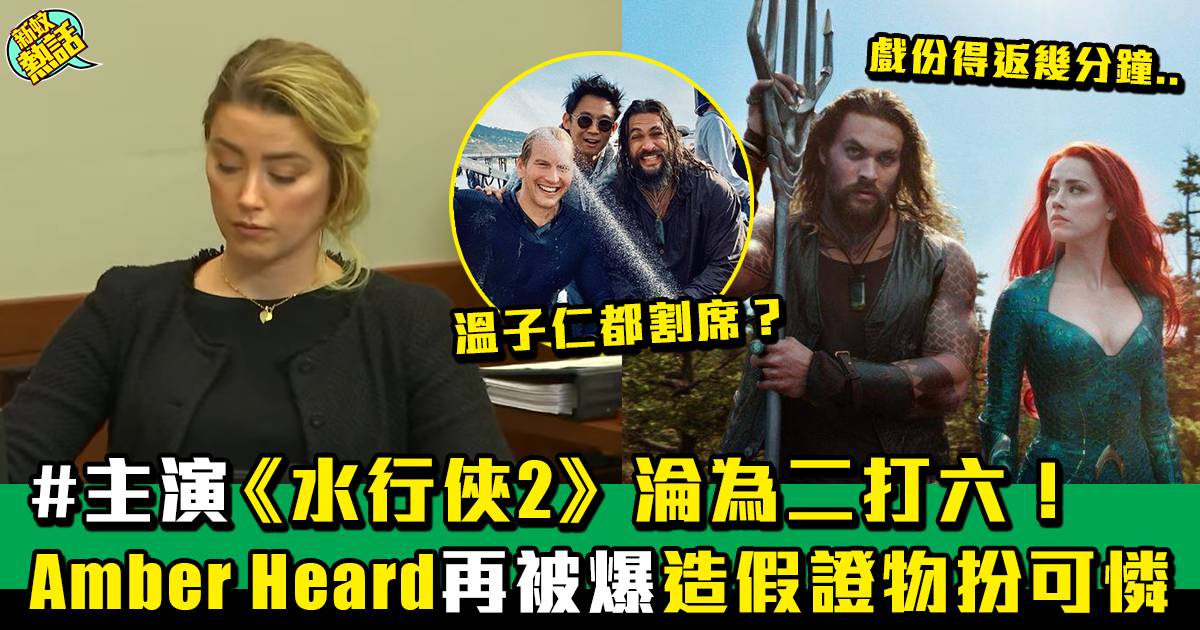 Amber Heard離婚事件形象盡毀 怒炒舊團隊+傳水行俠2戲份大減