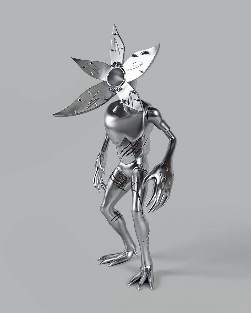 限量 這件18寸「Demogorgon by FUTURA」不鏽鋼雕塑的Details位十分細緻，將驚悚怪物Demogorgon的恐佈邪惡形象活現眼前。AllRightReserved Ltd.授權圖片