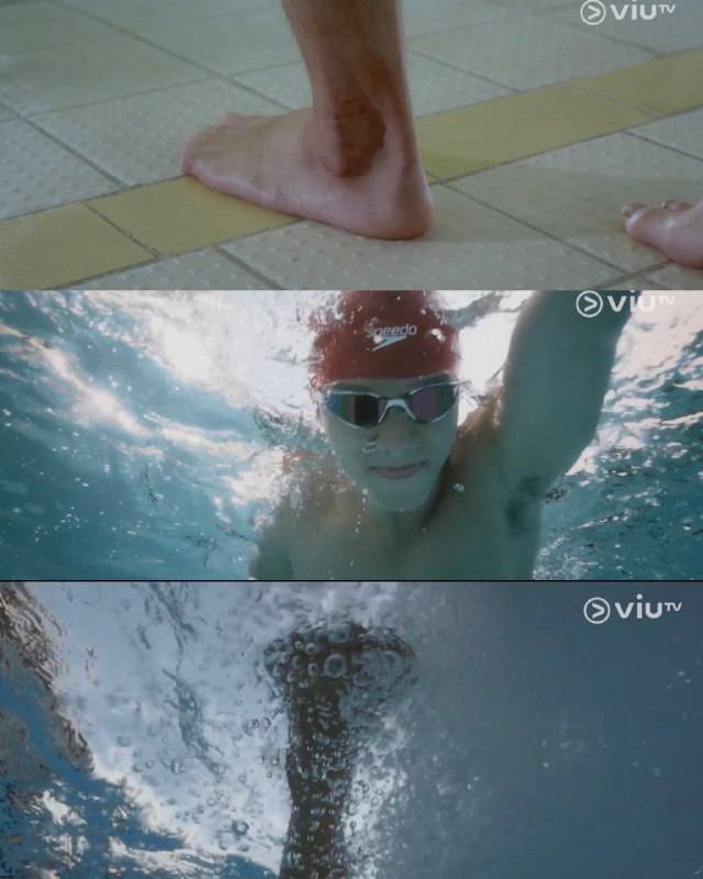 TVB iswim 負傷上陣，左腳腫到豬蹄，單腳自由泳游贏對手﹗