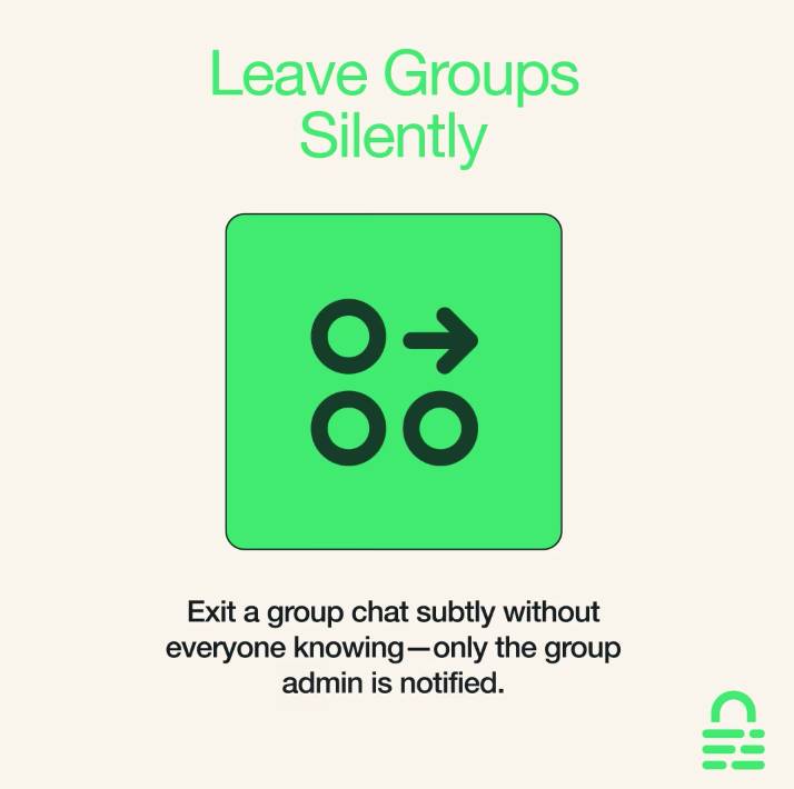WhatsApp 新功能會令用戶喺離群時靜音、不被注意以減少尷尬。