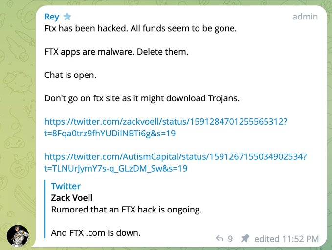 加密貨幣交易平台 FTX宣佈破產 