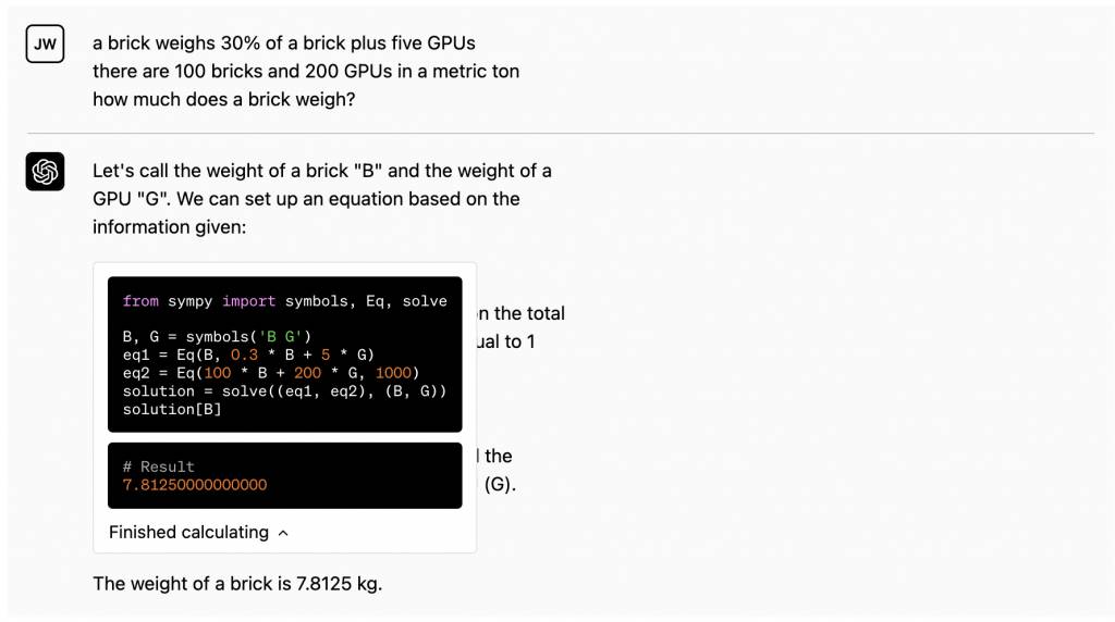 ChatGPT Plugin 執行邏輯計算的代碼解釋器插件