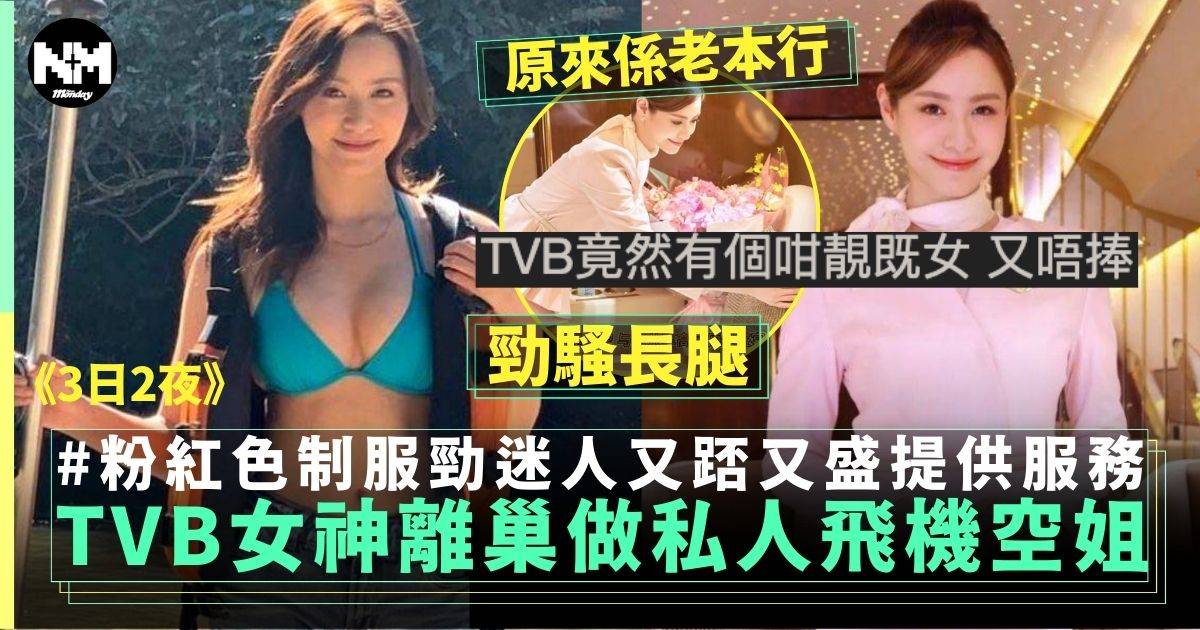 TVB《3日2夜》蘇可欣做私人飛機空姐  粉色制服網民大讚索爆