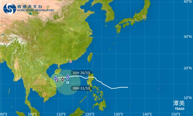 潭美｜天文台於上午10時40分發出三號強風信號！掛8號風球機率有幾大？