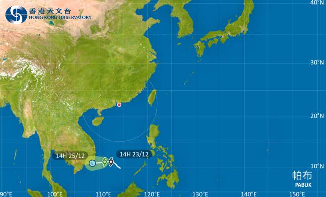 颱風帕布｜路徑圖、風力預測及天文台最新消息