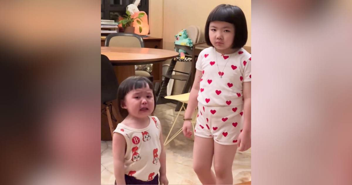 7歲李元元與妹妹Sucy爭執 趣怪互動反差表情超爆笑 Lucy 1個動作成焦點