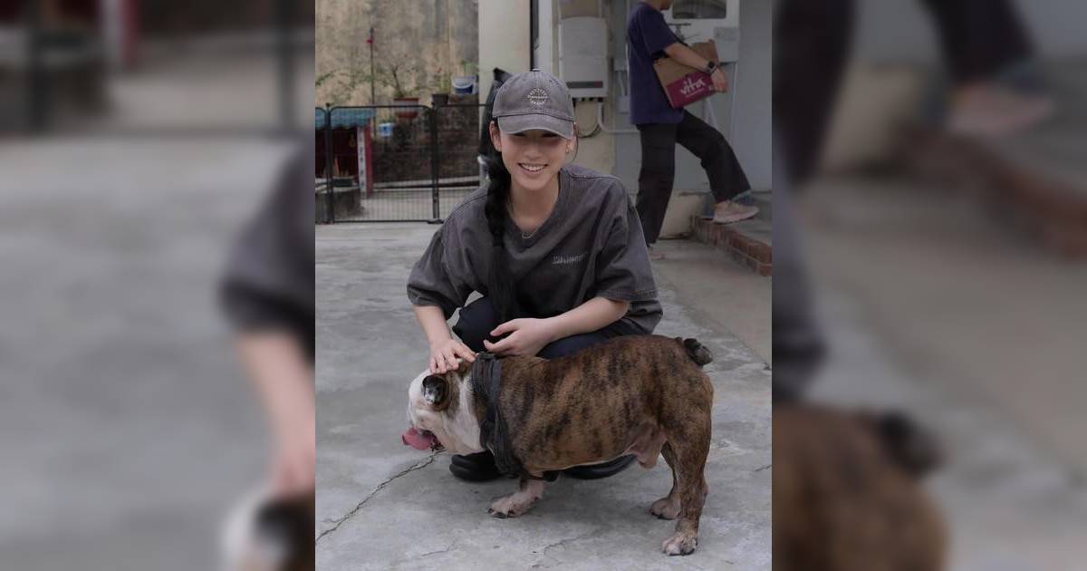 炎明熹素顏look落手落腳服侍毛孩展愛心 貼地形象獲讚人美心善