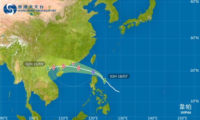 颱風韋帕｜路徑圖、風力預測及天文台最新消息
