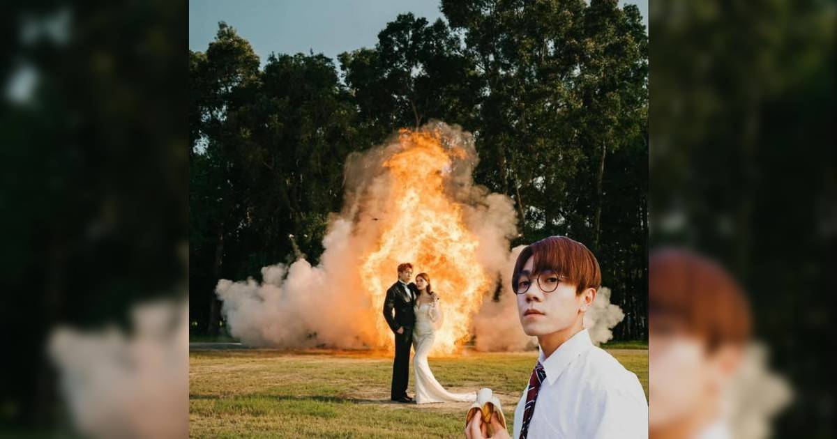 Tyson Yoshi與Christy意大利結婚照玩爆炸效果 慘被網民改成Meme梗圖