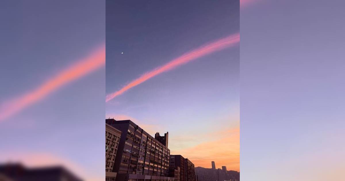 大埔宏福苑火警｜多區網民拍下天空粉色異象 疑因火災出現