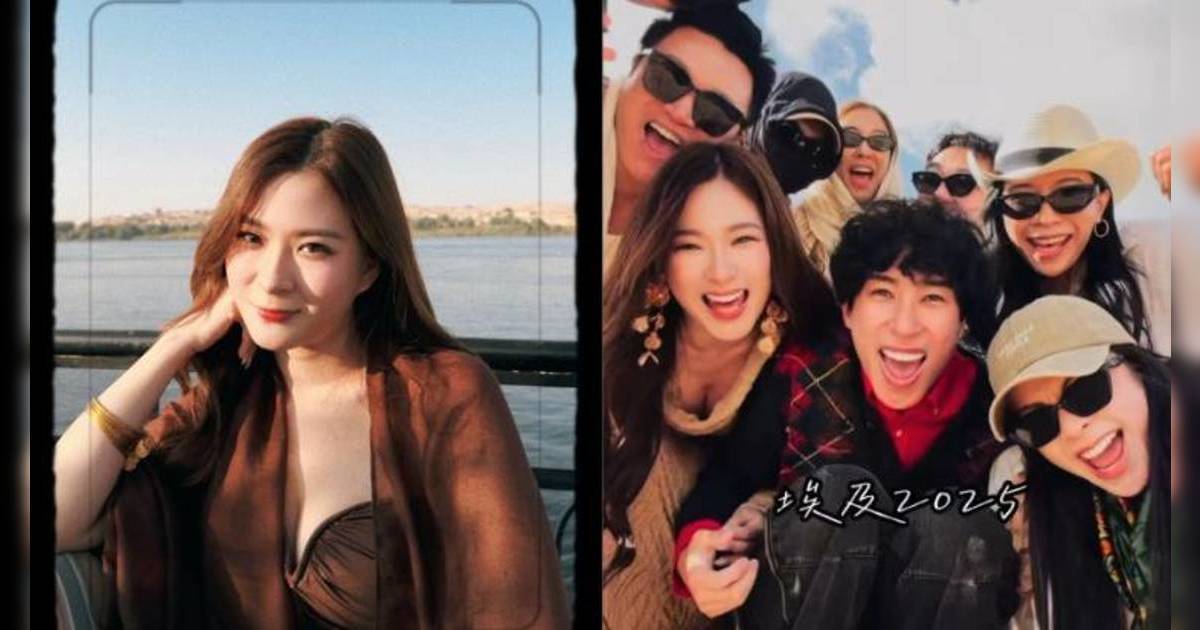 陳懿德埃及金字塔前興奮留影 疑與羅天宇拍拖大晒事業線！
