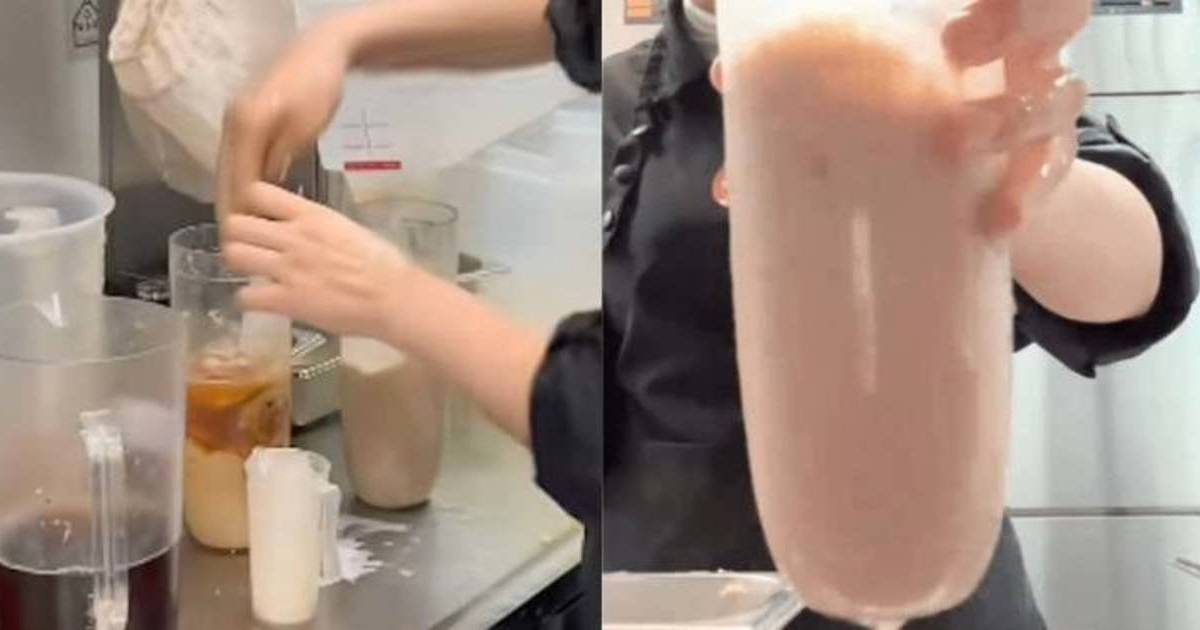 霸王茶姬美女店員「手打奶茶」｜被揭徒手攪拌飲品 一原因辯解被轟！
