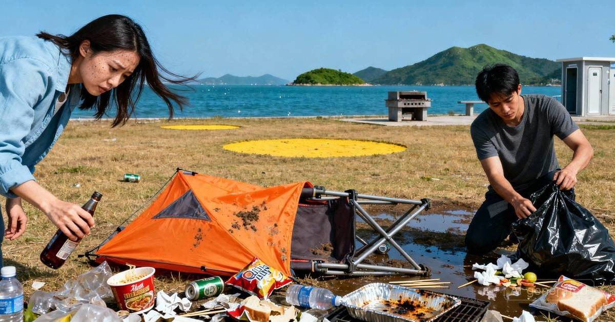 西貢營地淪陷！｜270度海景慘變垃圾崗 廁所塞爆廚餘！露營客怒轟：好心痛