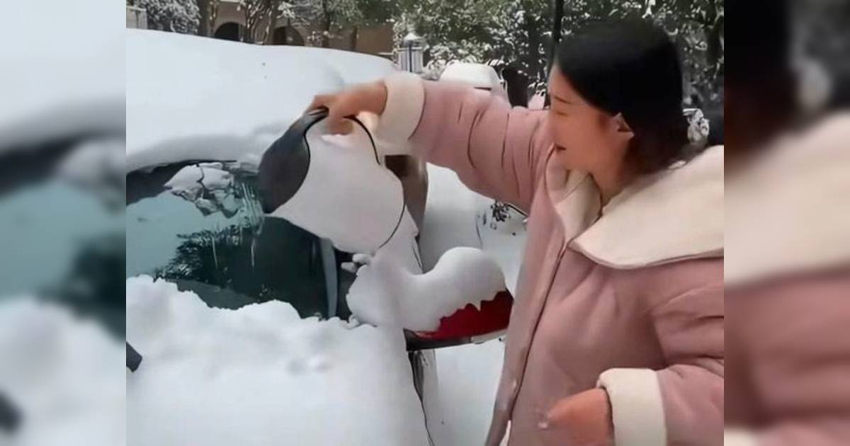 內地女一原因滾水淋他人車｜擋風玻璃當場爆裂 被全網追罵！