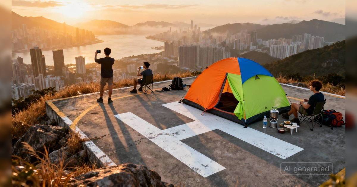 內地客攻陷飛鵝山停機坪｜違法紮營被勸反駁「只是玩玩」網民怒轟：阻住救人！