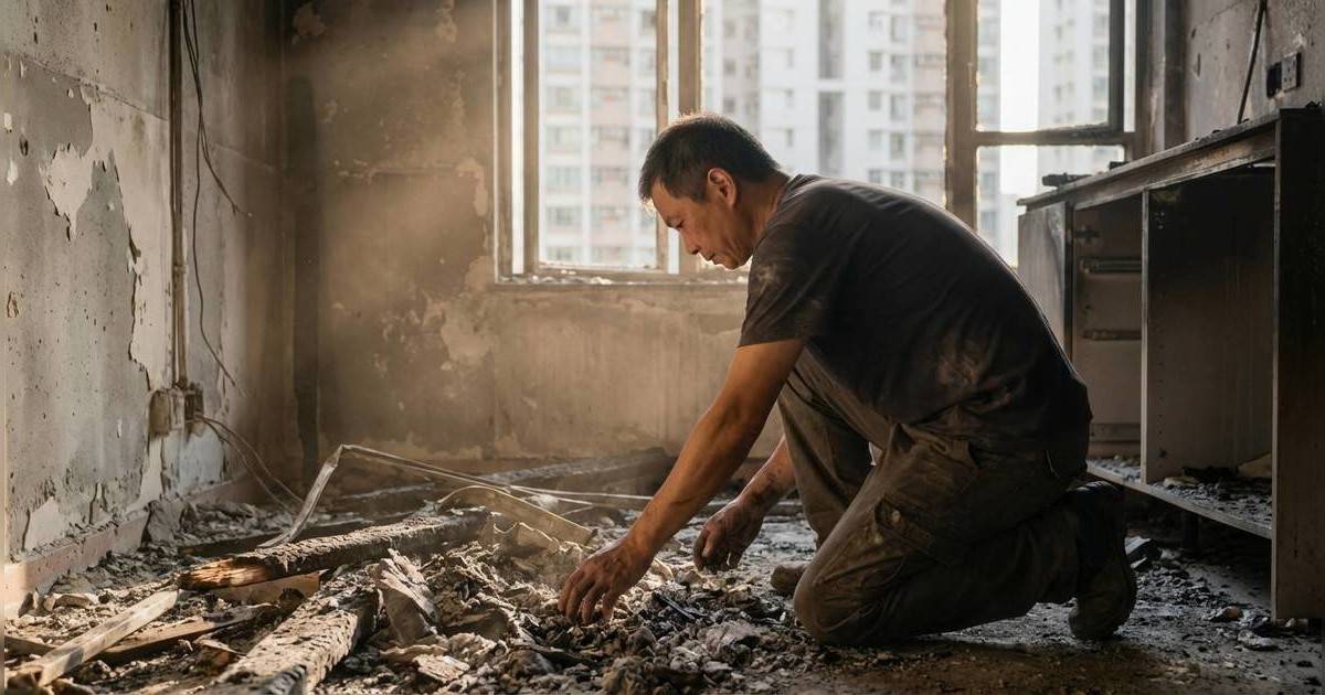 大埔火災災民黃先生｜淚別30年家園只為一件事！瓦礫中苦尋愛犬遺骸：好唔捨得…
