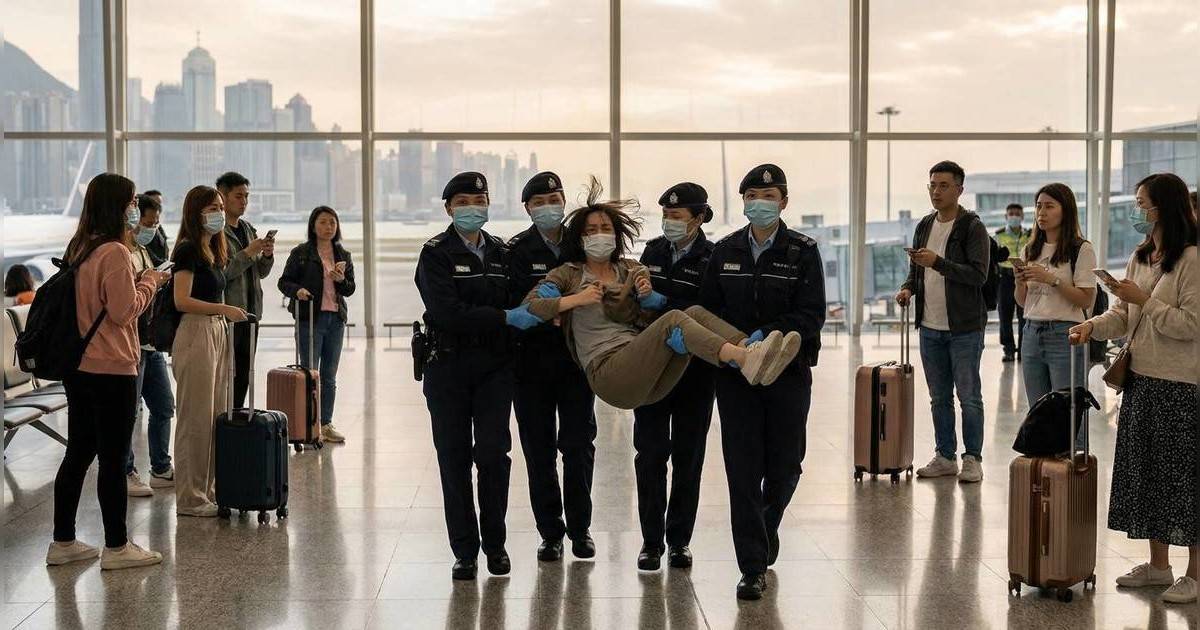 中國女遊客旅費花光無錢返鄉｜硬闖大馬機場禁區 遭4女警抬走畫面極震撼
