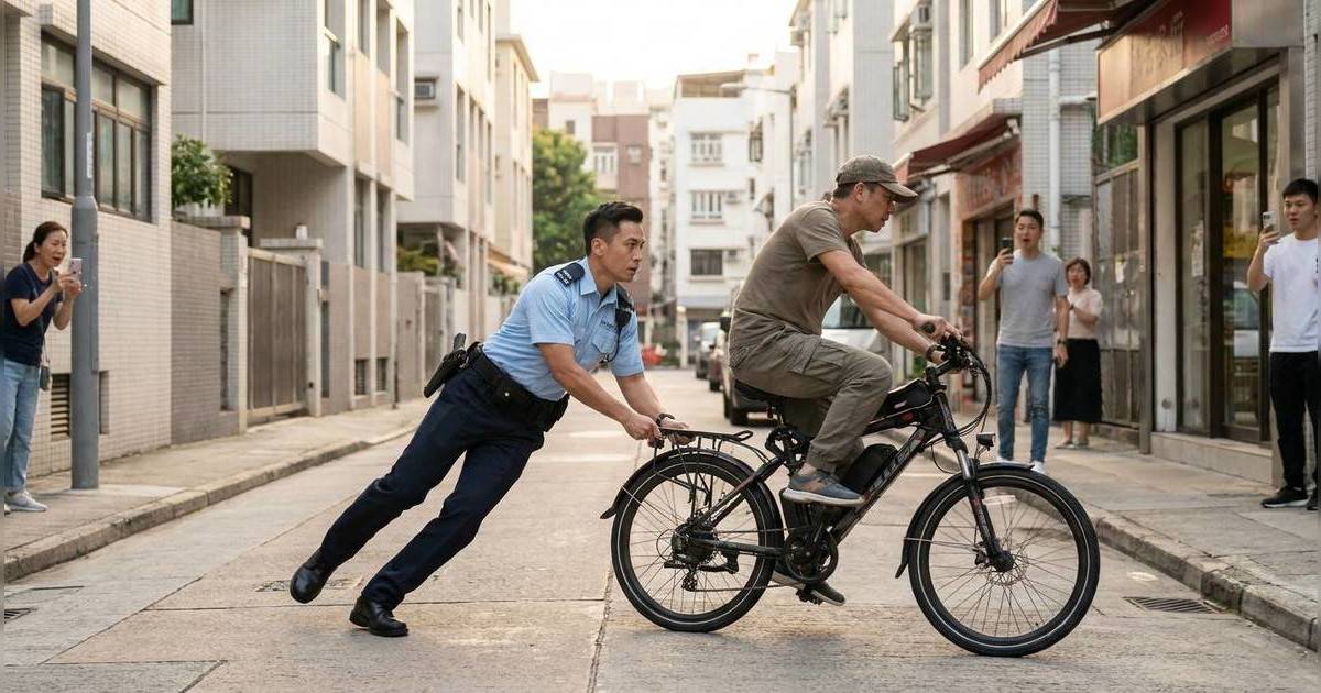軍裝警員長洲肉搏電雞男！慘被高速Fing撻倒地不起 網民驚呼：走得去邊？
