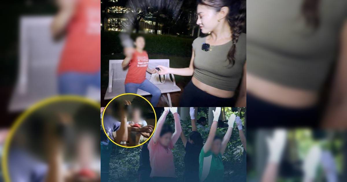 東張西望｜大媽「佳操」擾民向朱文慧潑水 不忿被拍捉攝影師手大嗌非禮