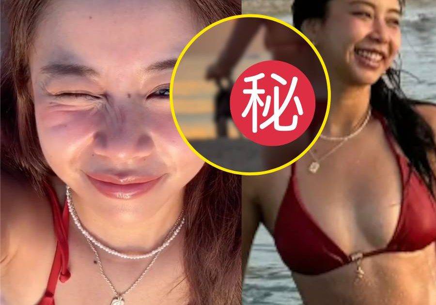 何泳芍越南沙灘著極少布料比堅尼 一個動作令網民瘋狂重播