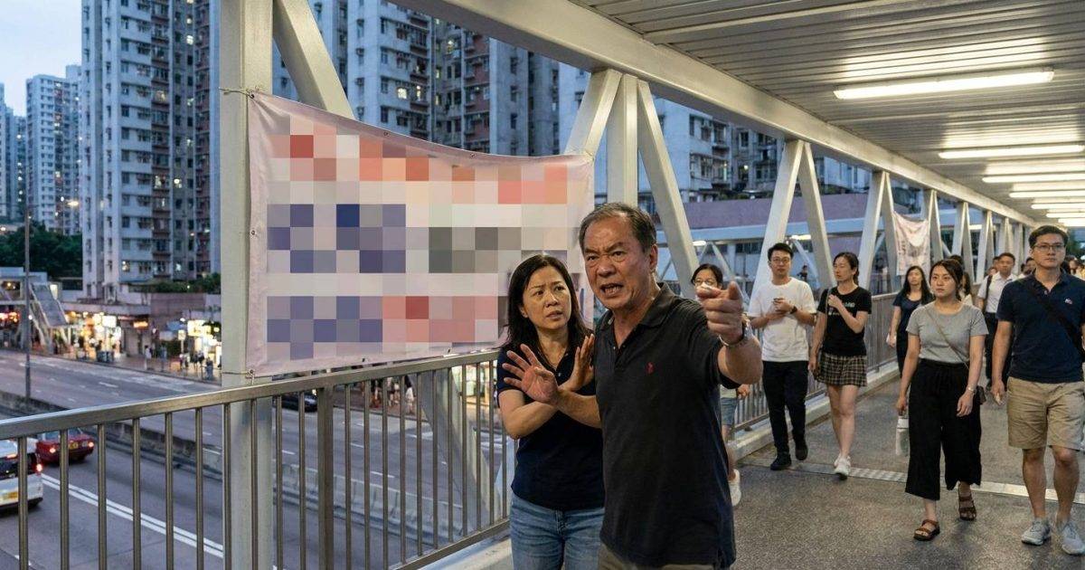 旺角天橋再現「相親角」！｜中年大媽被質疑阻街 同行男竟追罵途人：睇唔順眼蝦人？